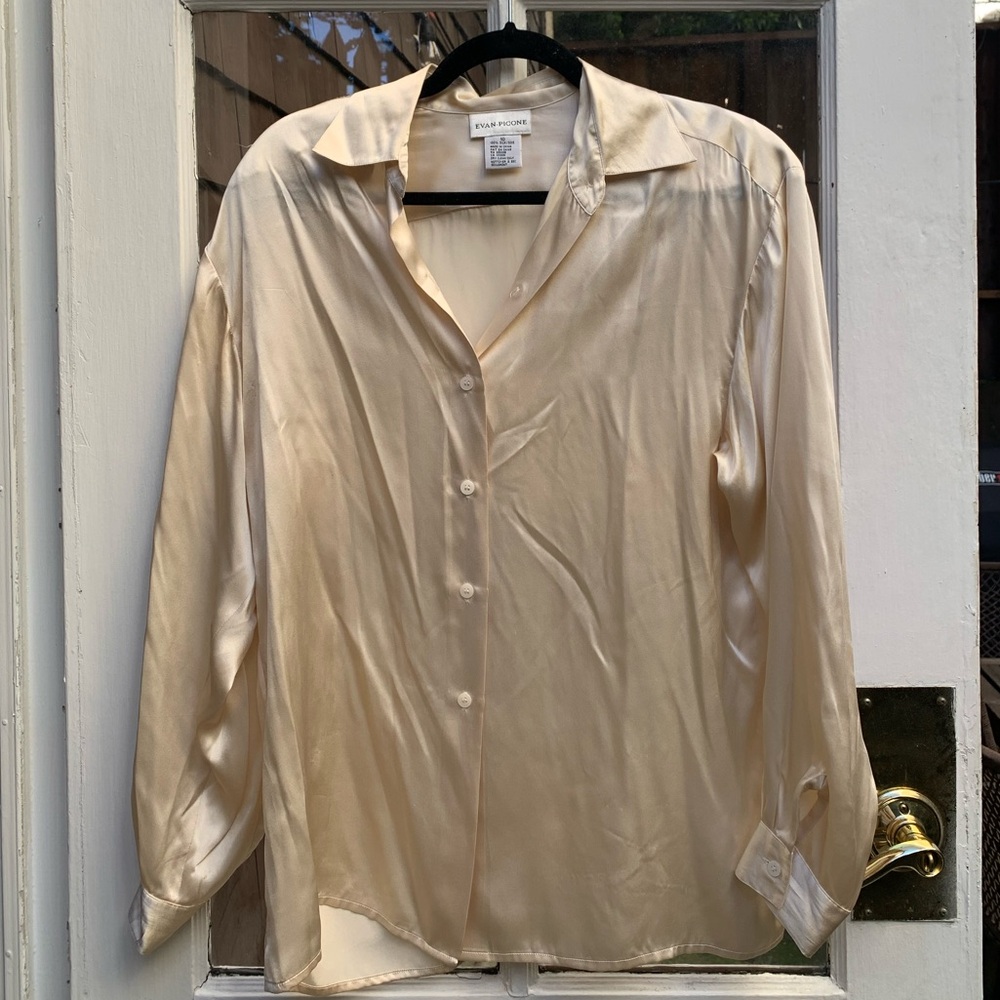 Silk button down